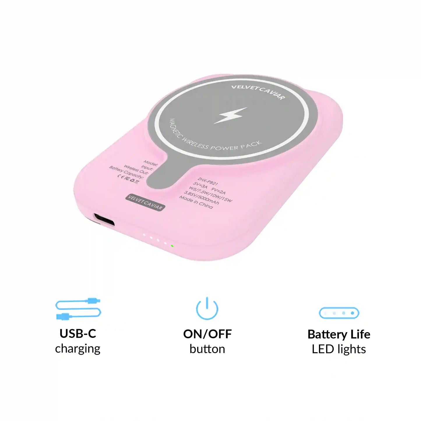 Lucky Kittens Glitter Portable MagSafe Charger Power Pack