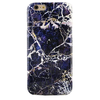 Midnight Gold Marble iPhone Case