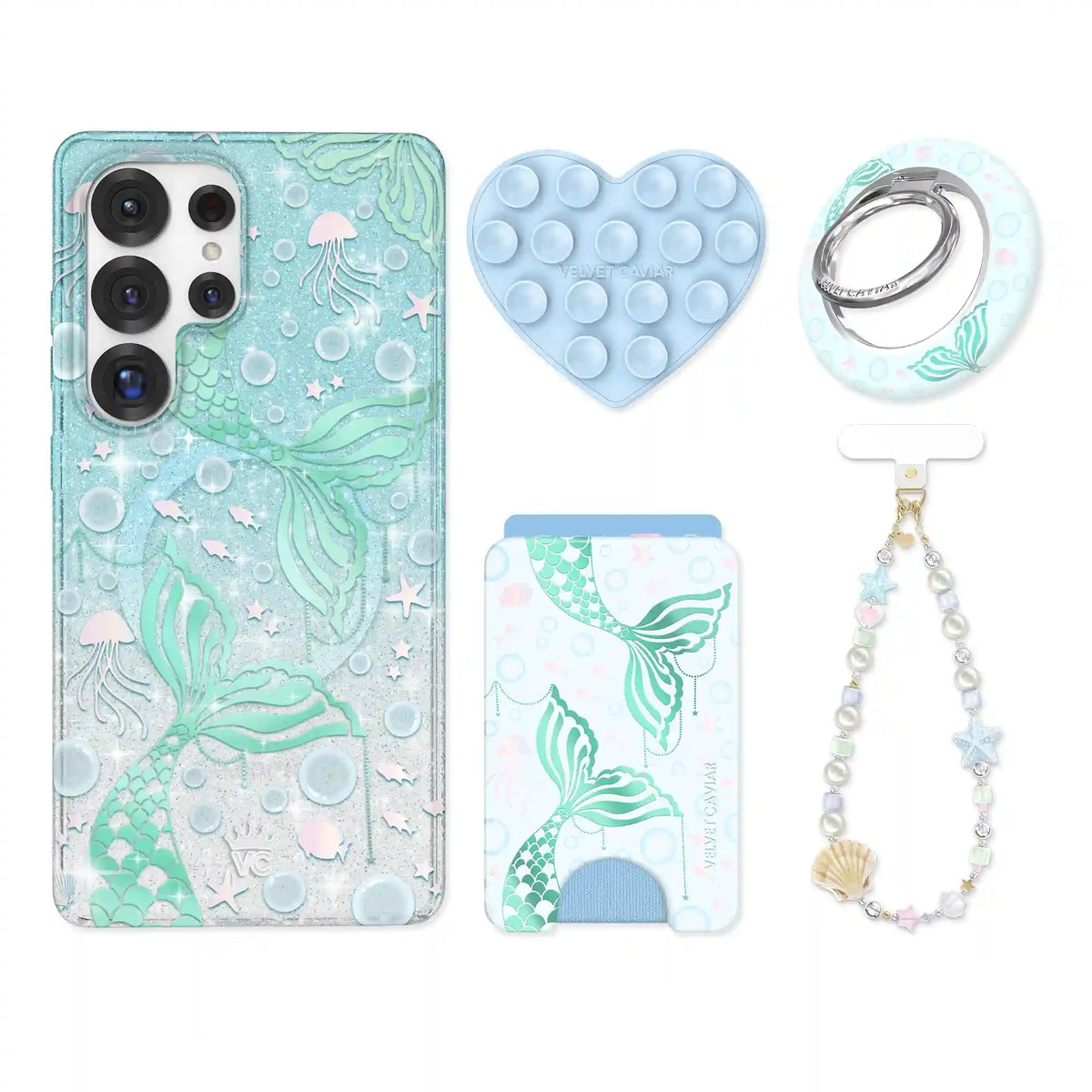 Mermaid Glitter Holo Samsung Bundle Set