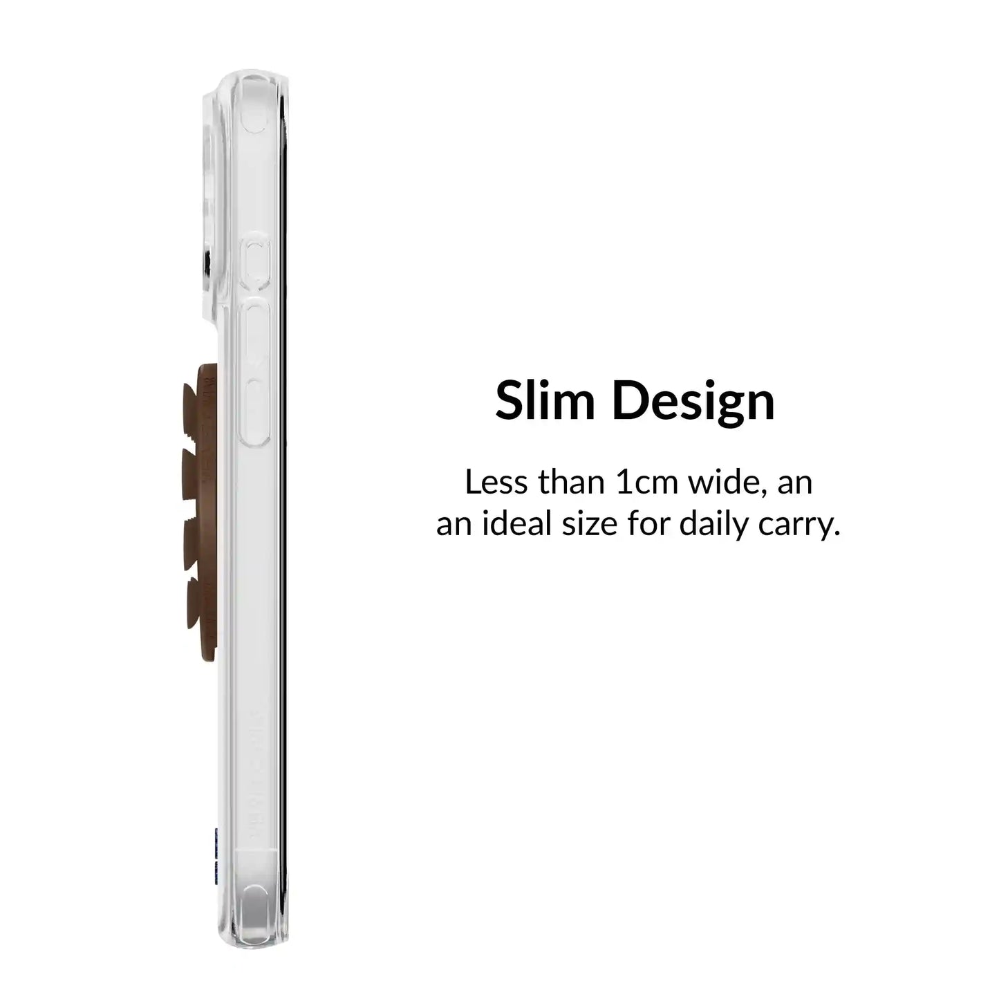 Espresso Brown Heart MagSafe MightyGrip