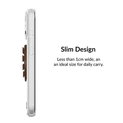 Espresso Brown Heart MagSafe MightyGrip