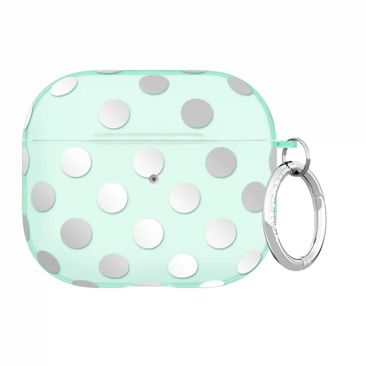 Mint Chrome Polka Dot AirPod Case