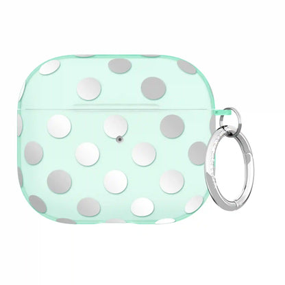 Mint Chrome Polka Dot AirPod Case