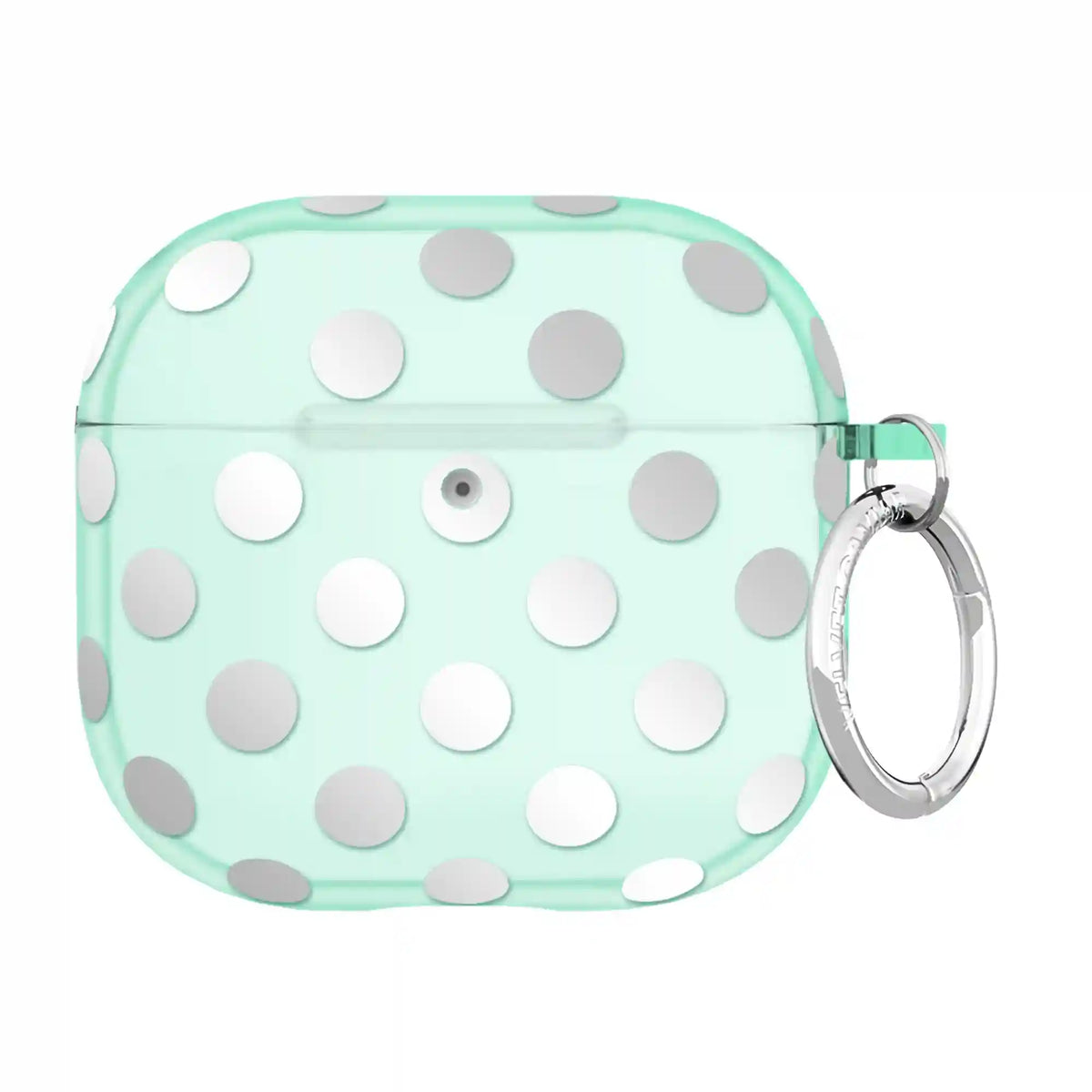 Mint Chrome Polka Dot AirPod Case