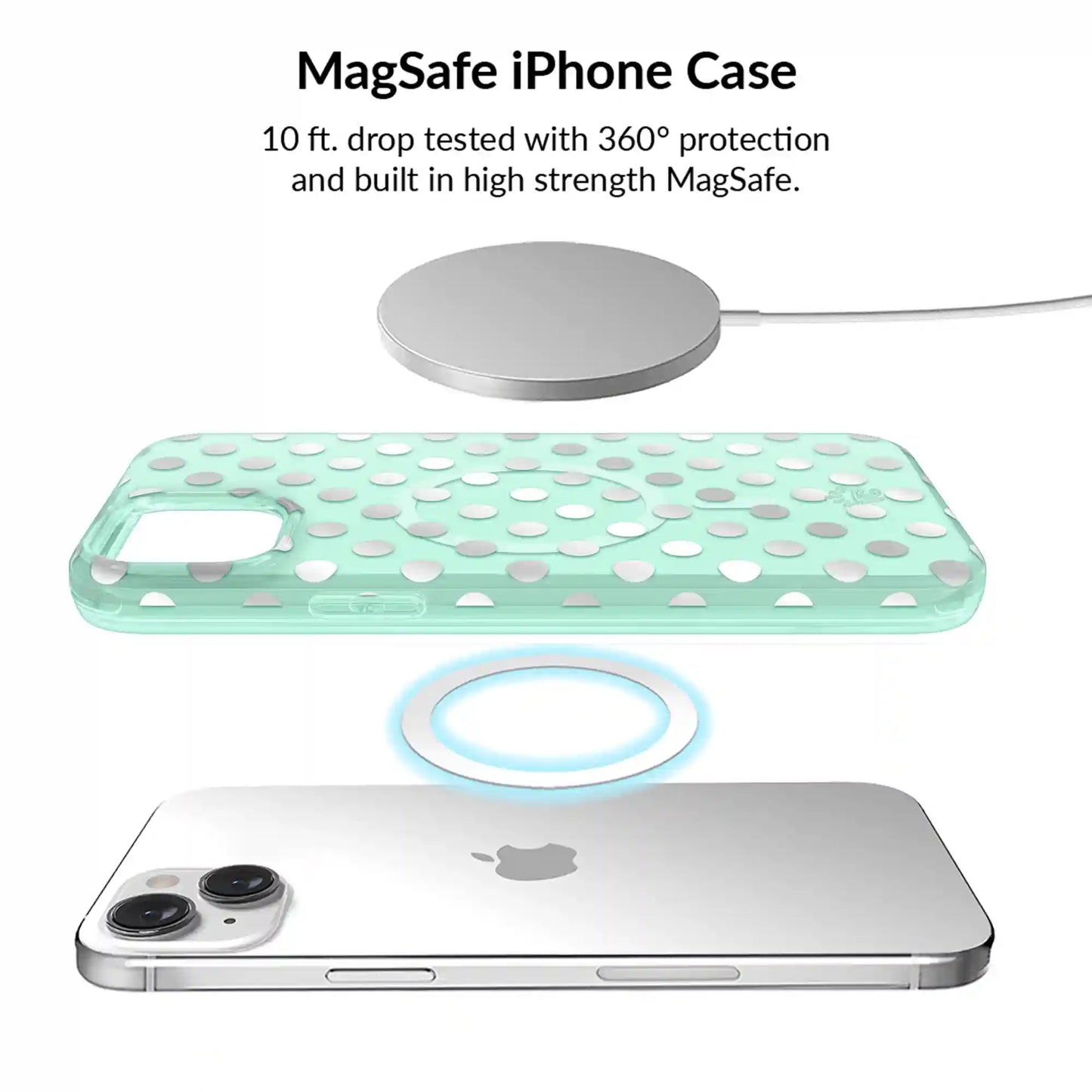 Mint Chrome Polka Dot iPhone Bundle Set