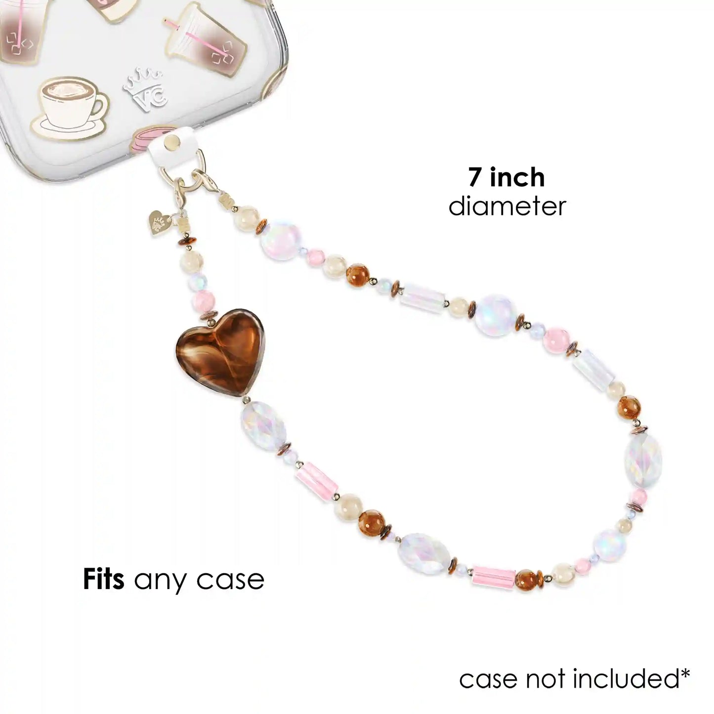 Espresso Stone Phone Charm