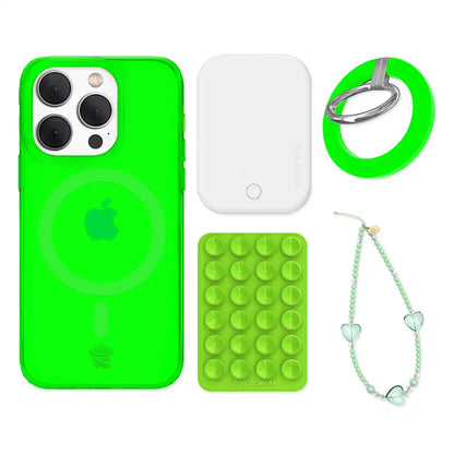 Neon Green iPhone Bundle Set - Grip