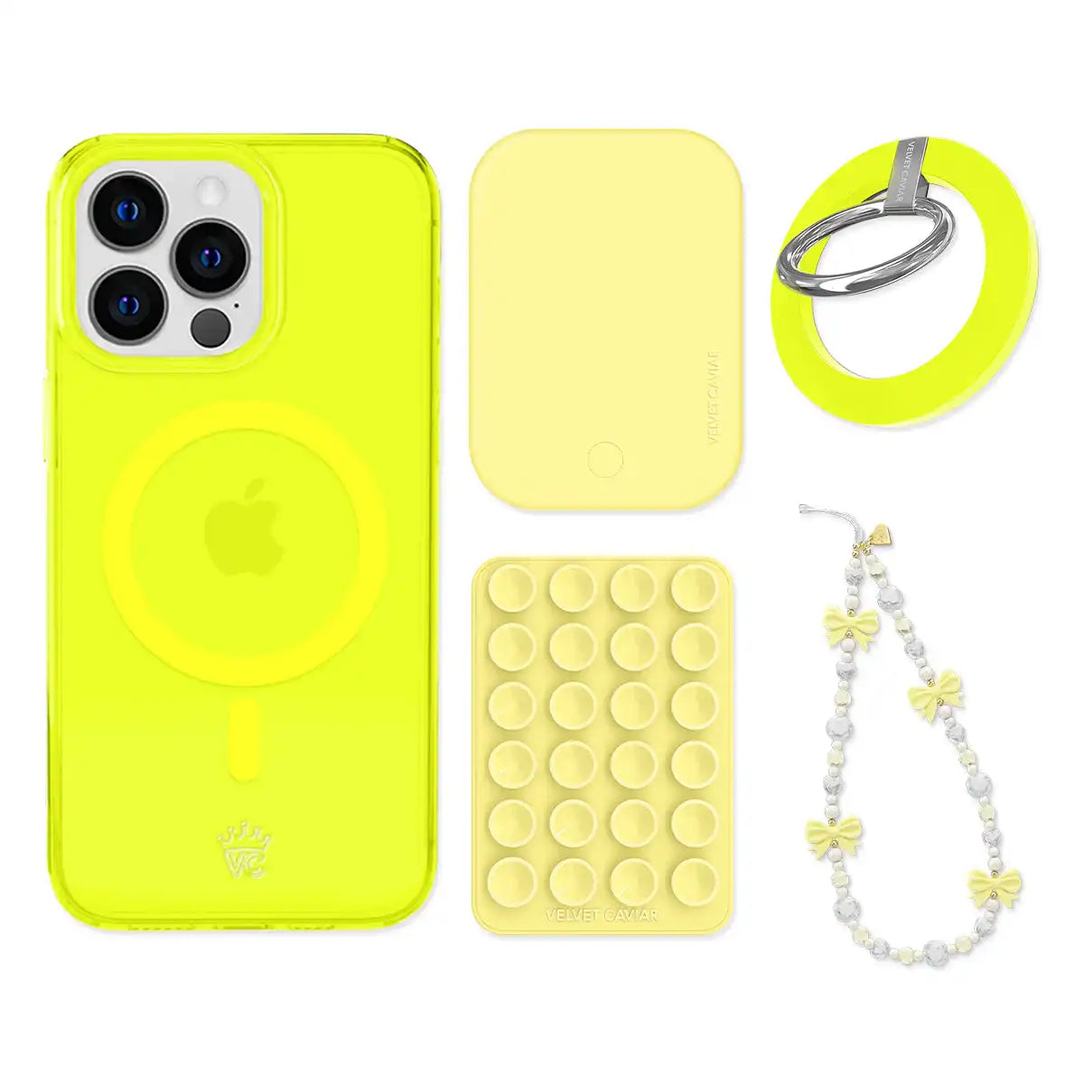 Neon Yellow iPhone Bundle Set - Grip