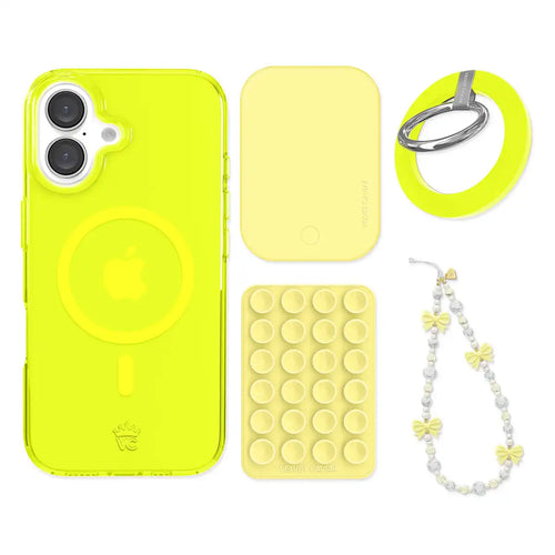 Neon Yellow iPhone Bundle Set - Grip
