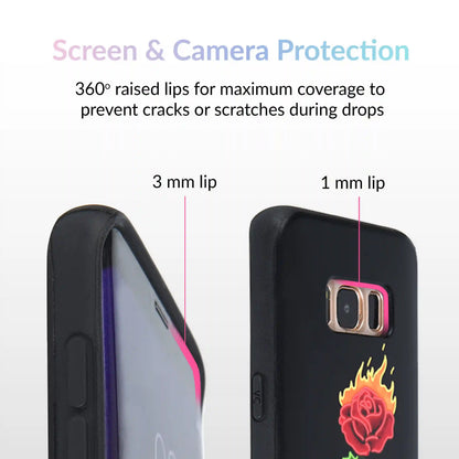 Neon Rose iPhone Case by Nessa
