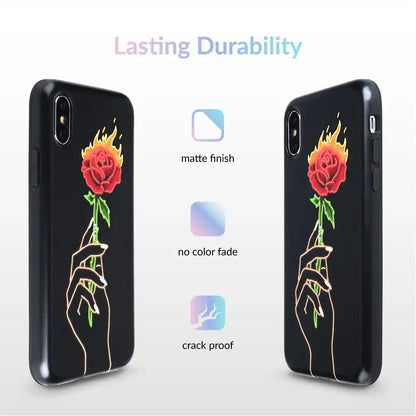 Neon Rose iPhone Case by Nessa