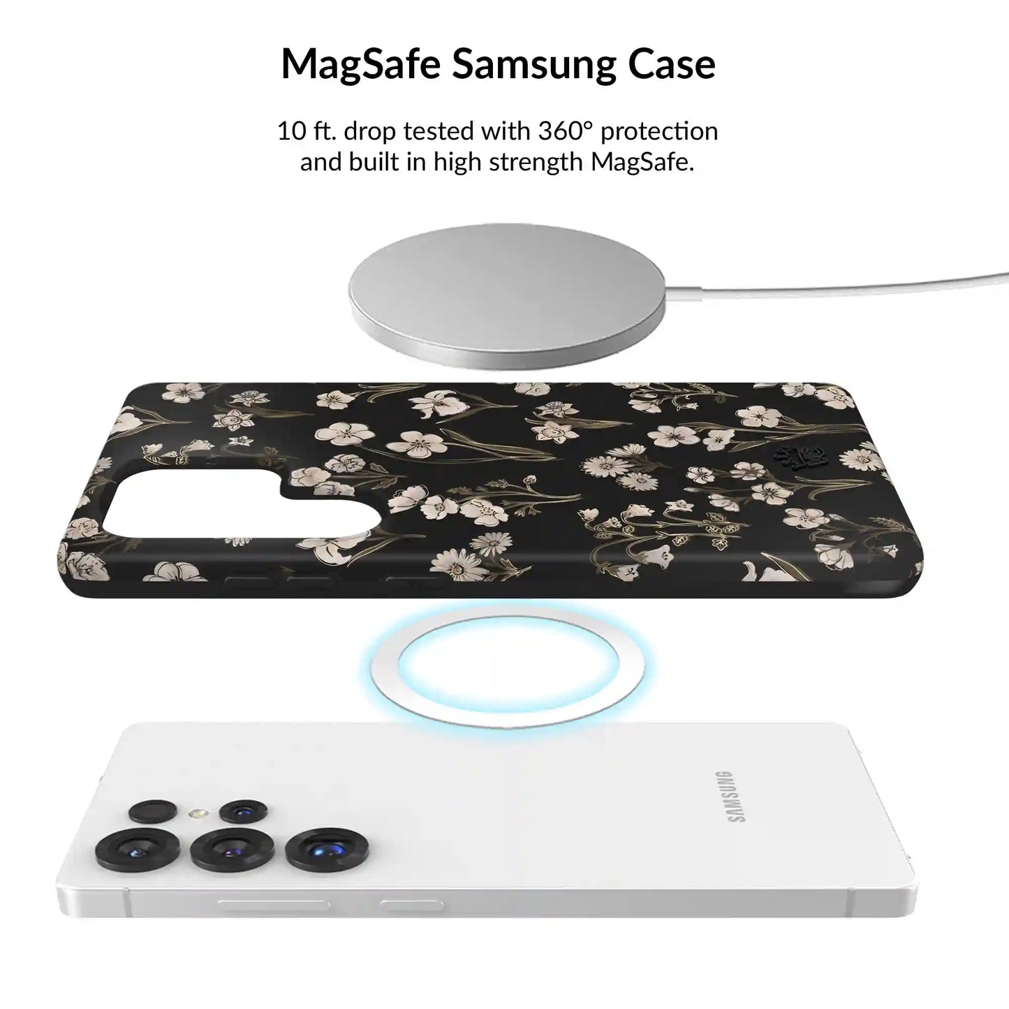 Nightbloom Gold Chrome Floral Samsung Bundle Set