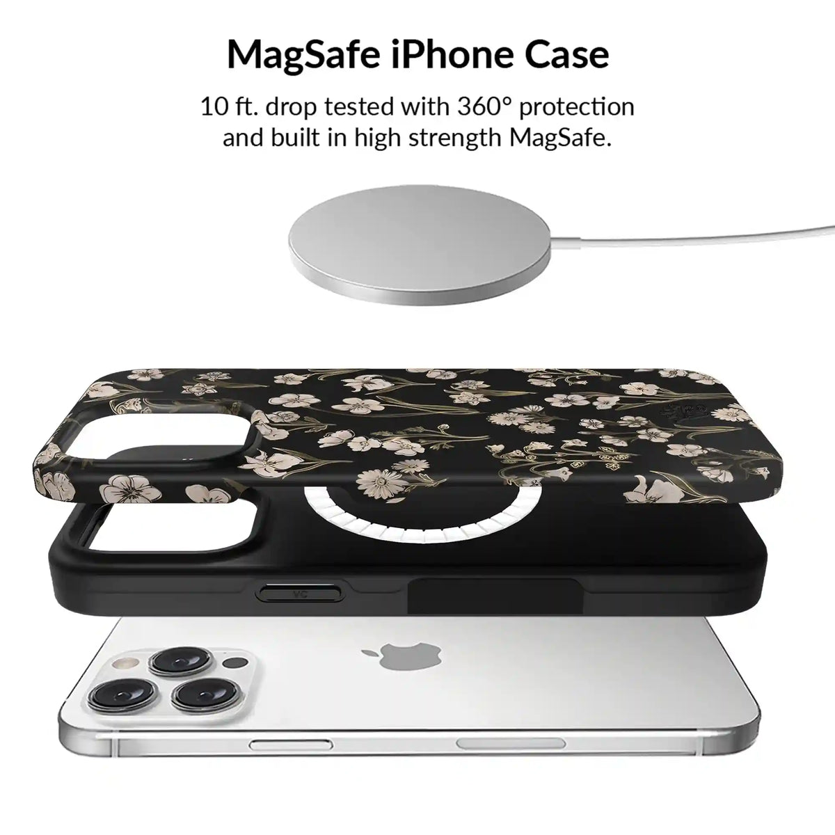 Nightbloom Gold Chrome Floral iPhone Bundle Set