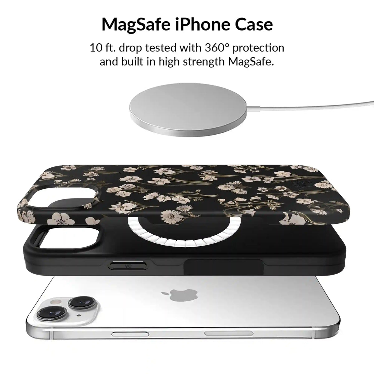 Nightbloom Gold Chrome Floral iPhone Bundle Set