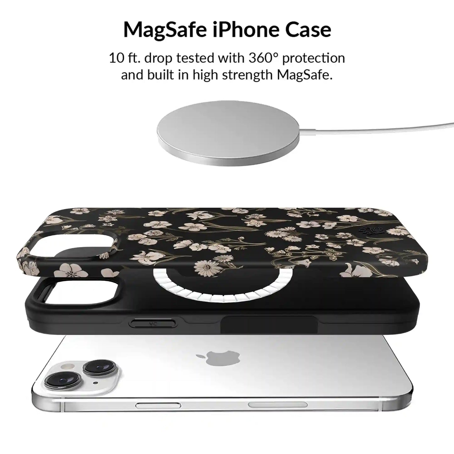 Nightbloom Gold Chrome Floral iPhone Bundle Set