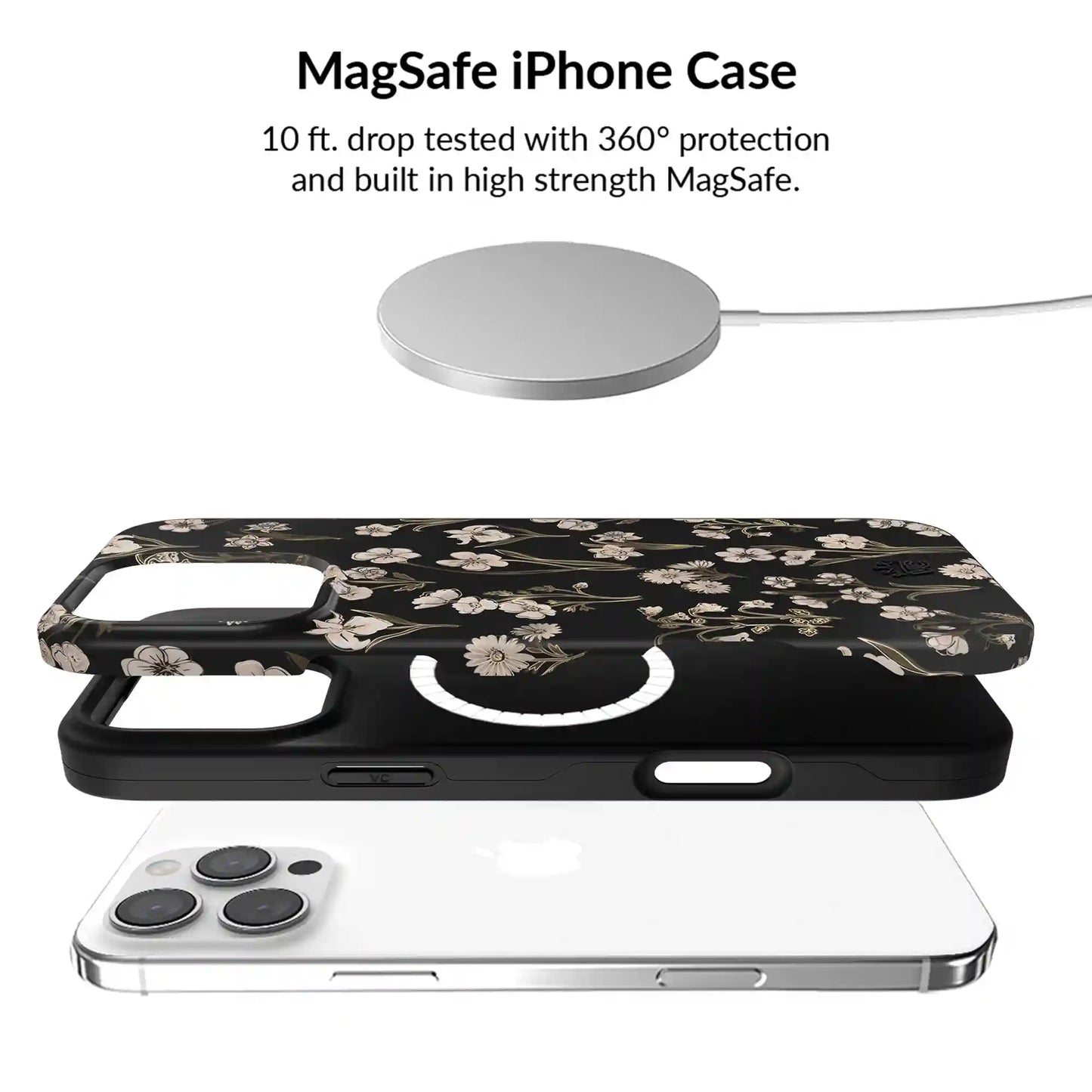 Nightbloom Gold Chrome Floral iPhone Bundle Set