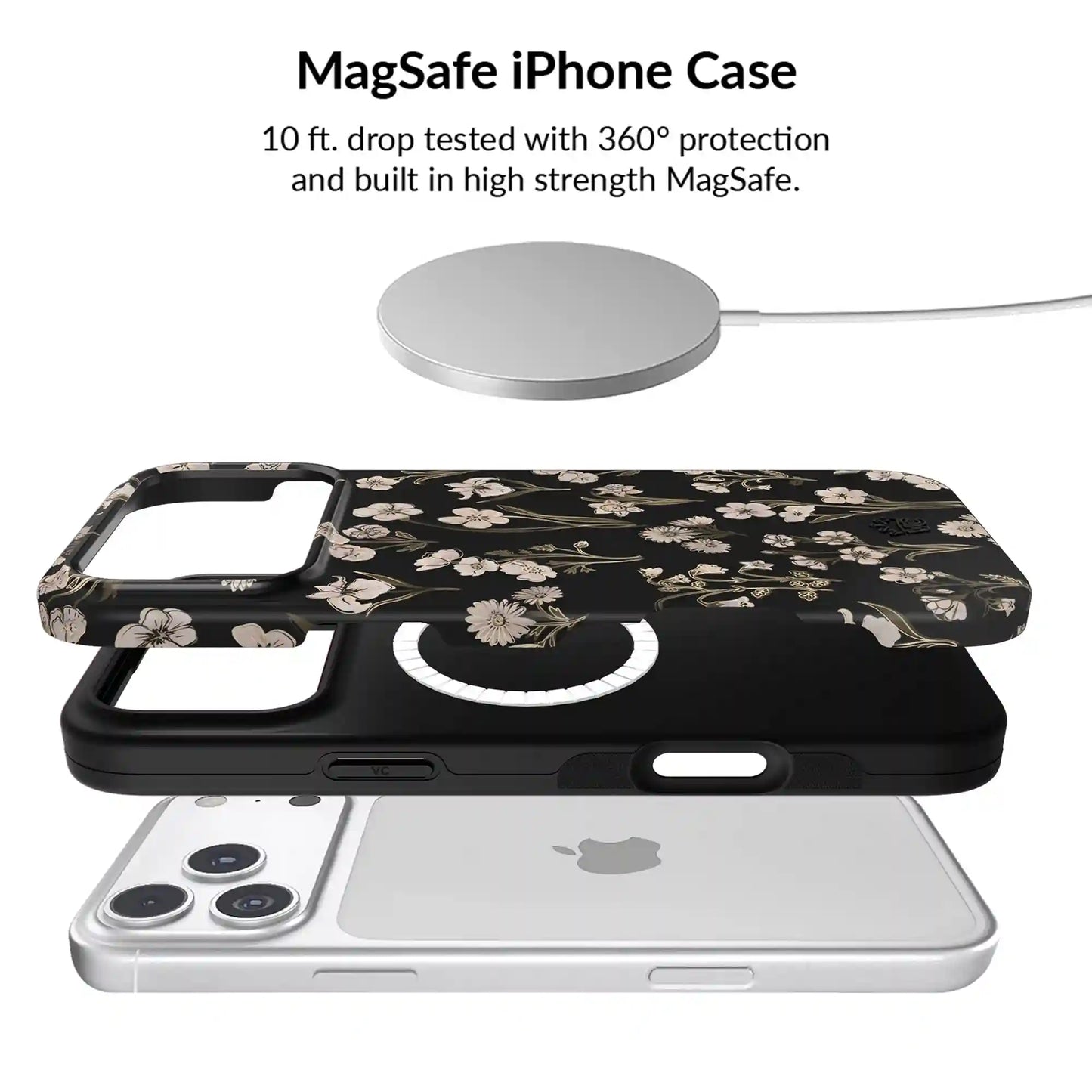 Nightbloom Gold Chrome Floral iPhone Bundle Set