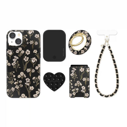 Nightbloom Gold Chrome Floral iPhone Bundle Set