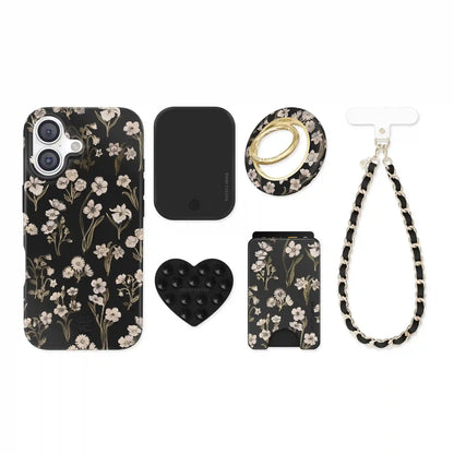 Nightbloom Gold Chrome Floral iPhone Bundle Set