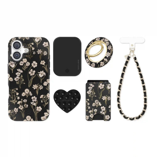 Nightbloom Gold Chrome Floral iPhone Bundle Set