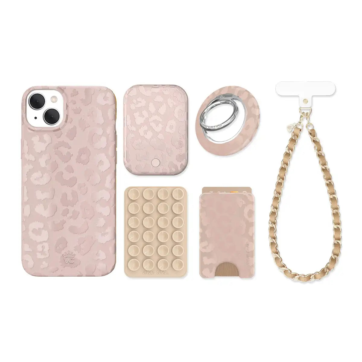 Nude Leopard iPhone Bundle Set