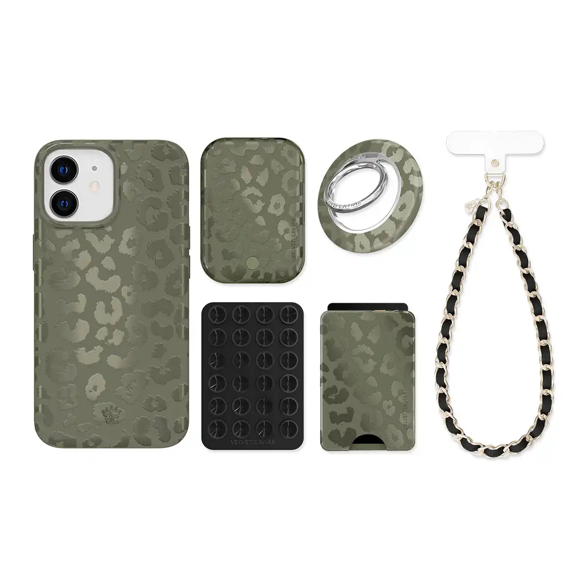 Olive Leopard iPhone Bundle Set