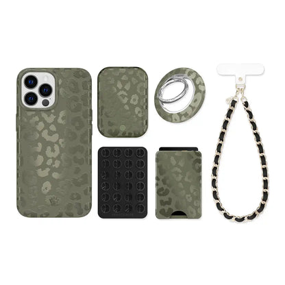 Olive Leopard iPhone Bundle Set