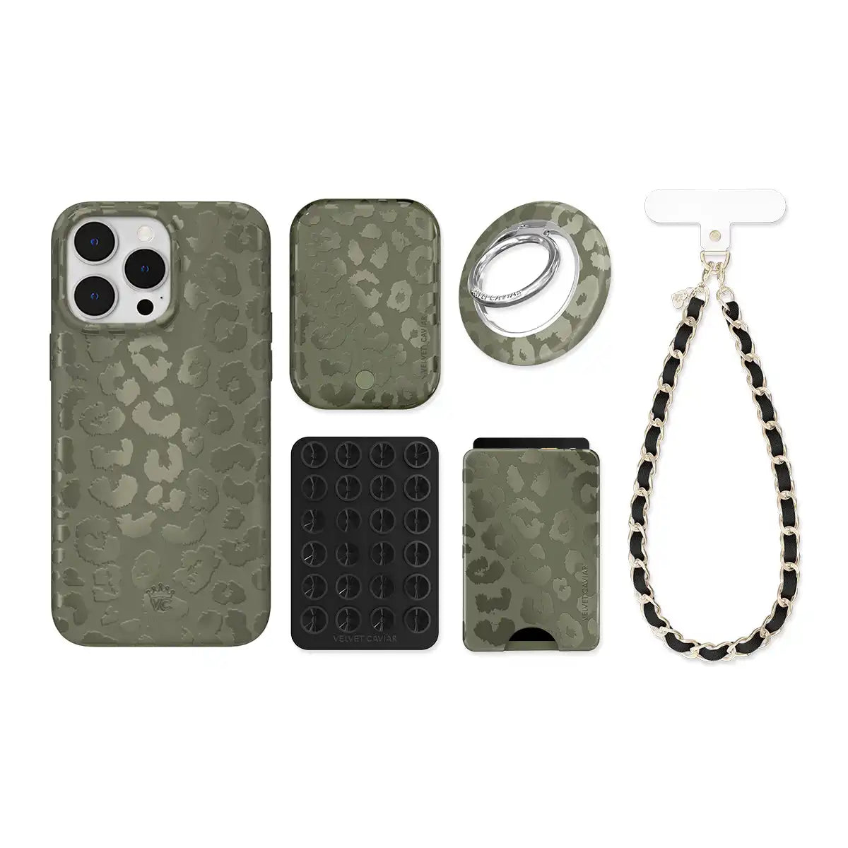 Olive Leopard iPhone Bundle Set