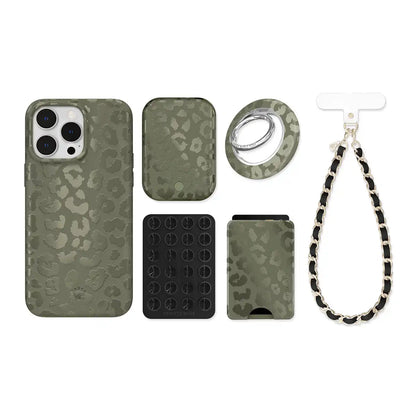 Olive Leopard iPhone Bundle Set