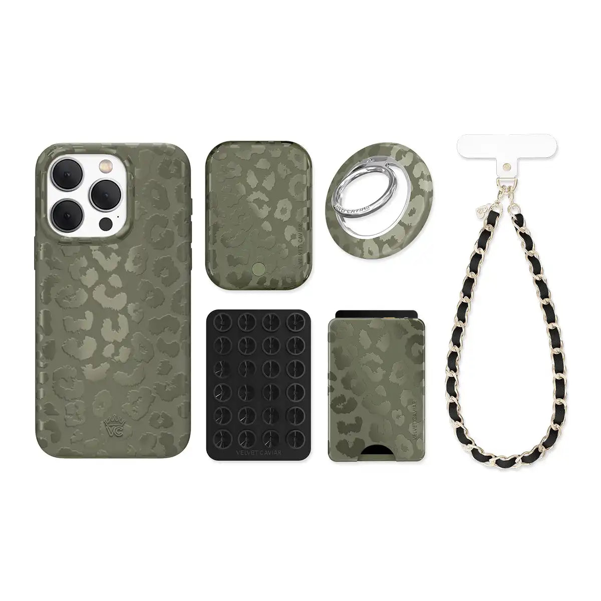 Olive Leopard iPhone Bundle Set
