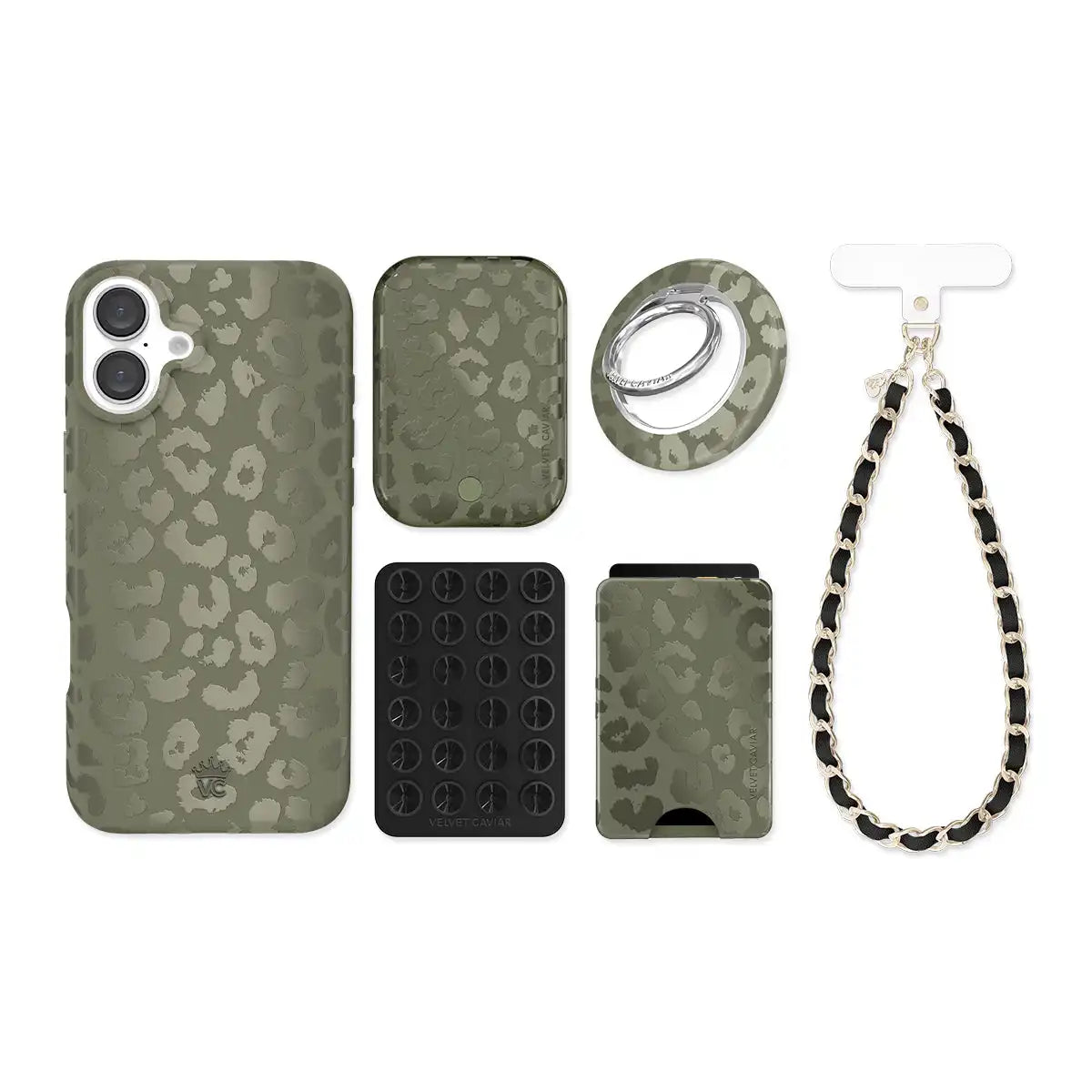 Olive Leopard iPhone Bundle Set