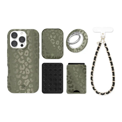 Olive Leopard iPhone Bundle Set