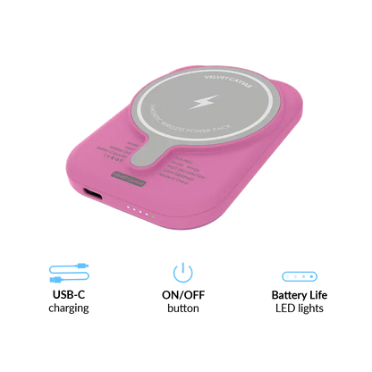 The Powerpuff Girls Airbrush Hearts Portable MagSafe Charger Power Pack