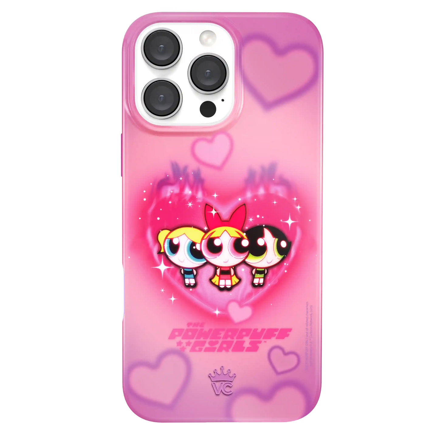 The Powerpuff Girls Airbrush Hearts iPhone Case