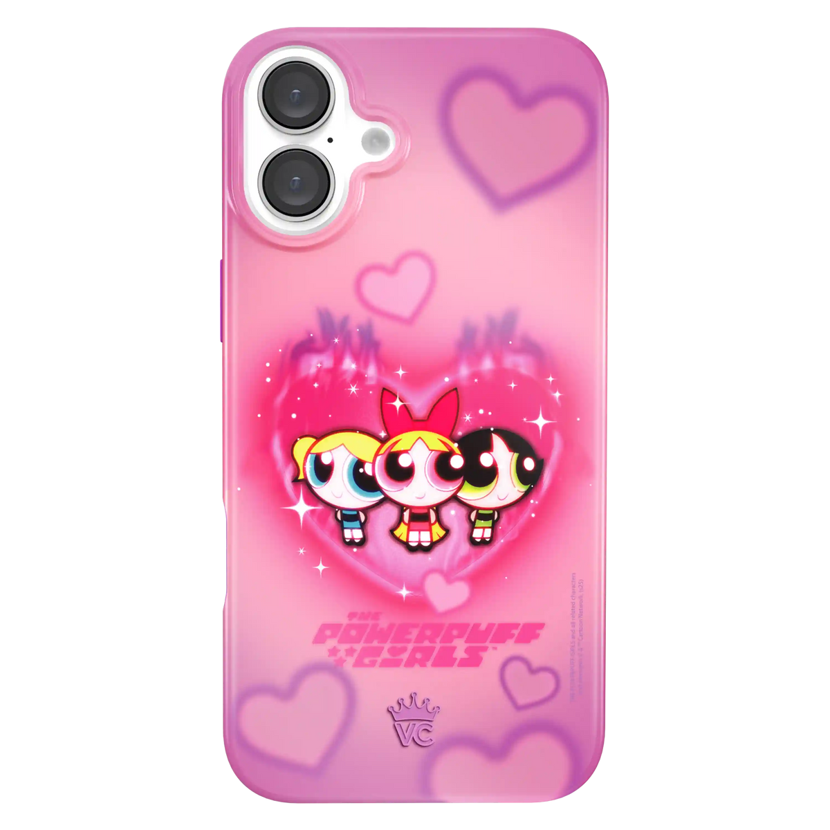 The Powerpuff Girls Airbrush Hearts iPhone Case