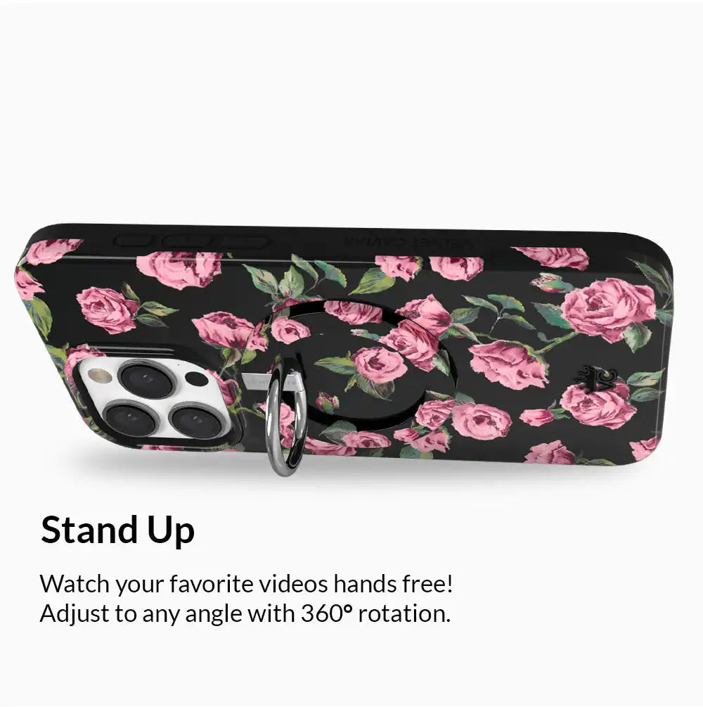 Pink Rose Floral MagSafe Grip Ring