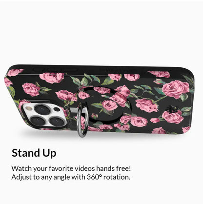 Pink Rose Floral MagSafe Grip Ring