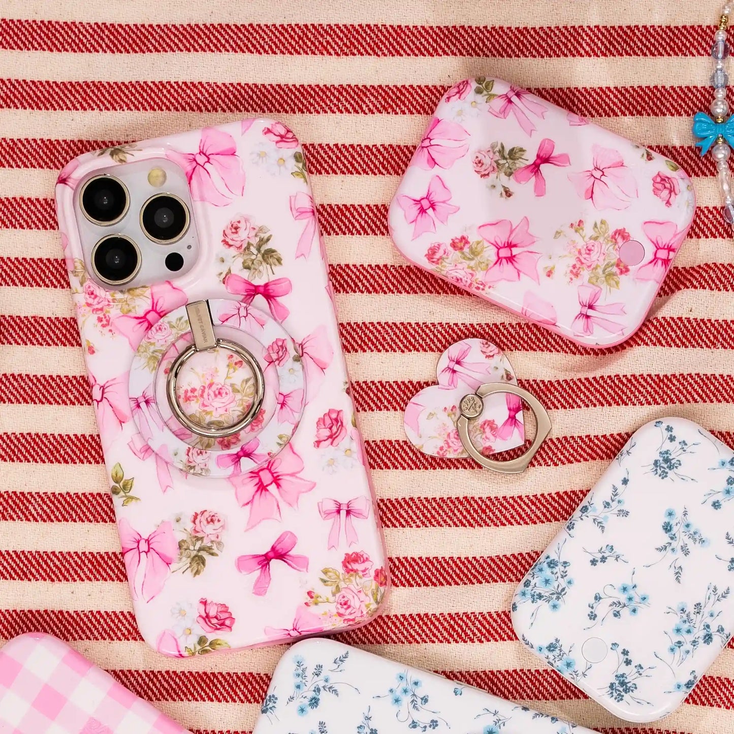 Posie Pink Bow Phone Ring