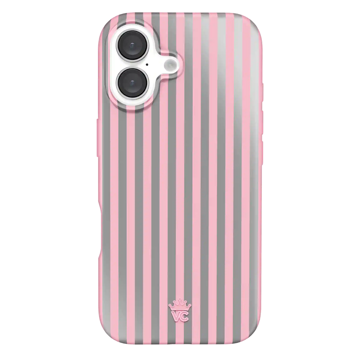 Pink Chrome Stripes iPhone Case