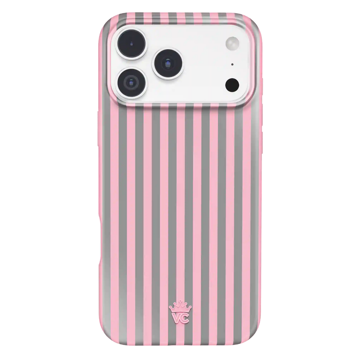 Pink Chrome Stripes iPhone Case