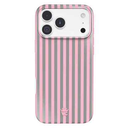 Pink Chrome Stripes iPhone Case