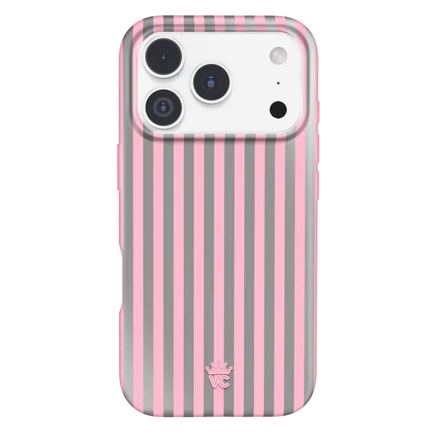 Pink Chrome Stripes iPhone Case