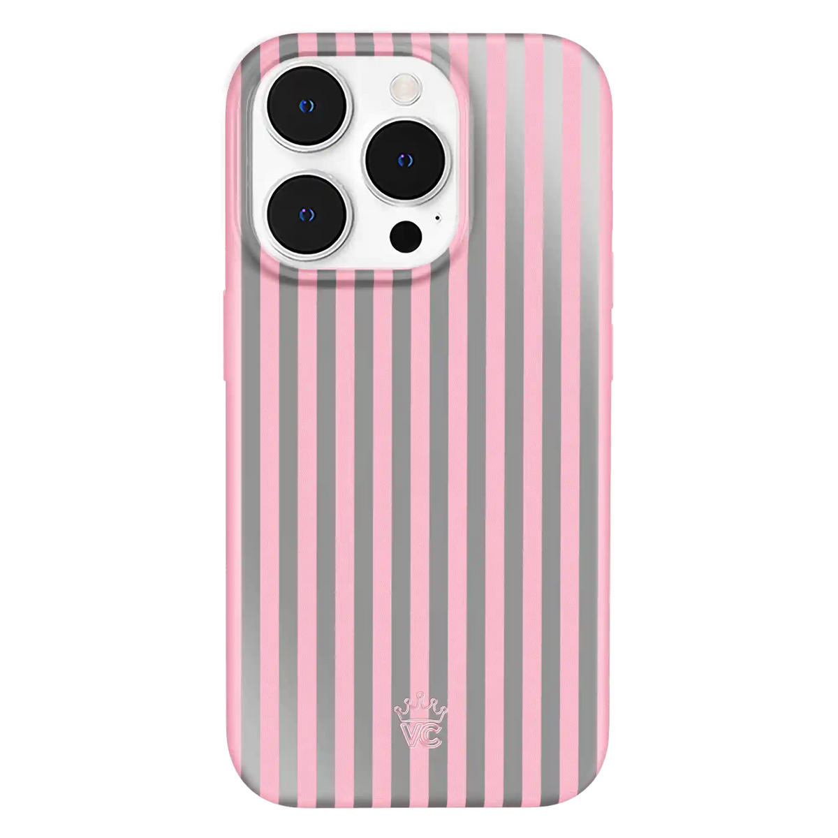 Pink Chrome Stripes iPhone Case