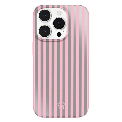 Pink Chrome Stripes iPhone Case