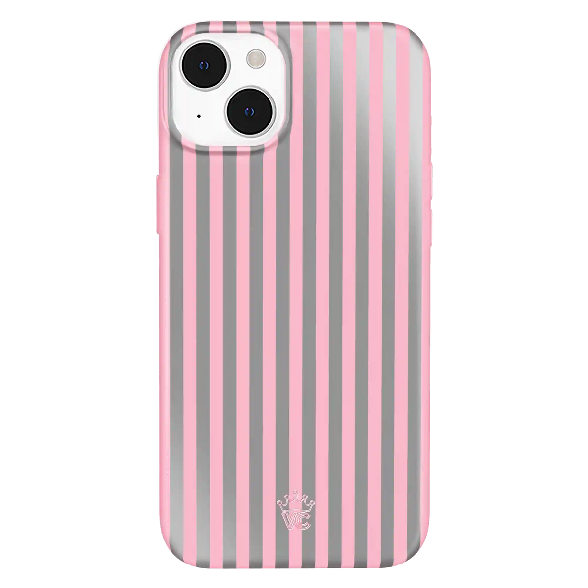 Pink Chrome Stripes iPhone Case