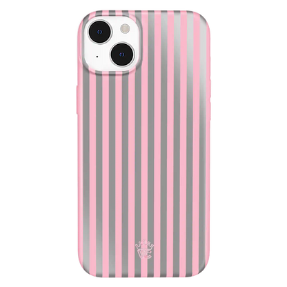 Pink Chrome Stripes iPhone Case