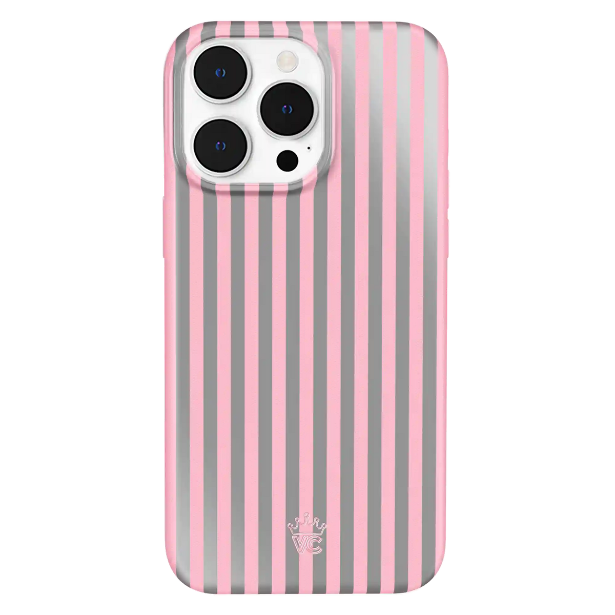 Pink Chrome Stripes iPhone Case