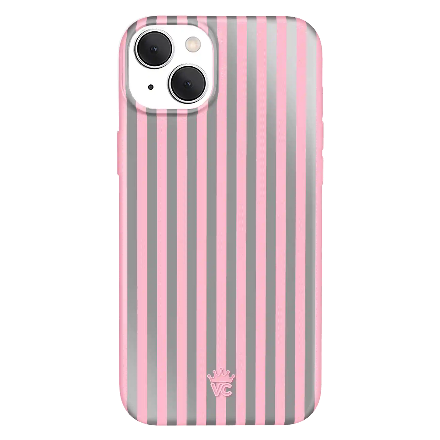 Pink Chrome Stripes iPhone Case