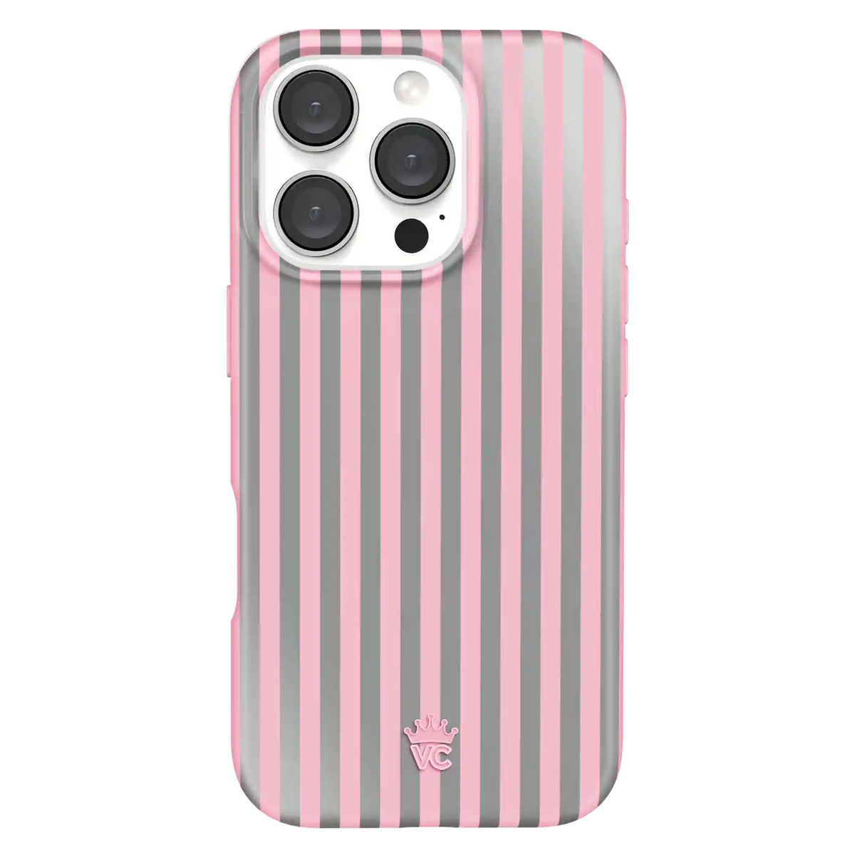 Pink Chrome Stripes iPhone Case