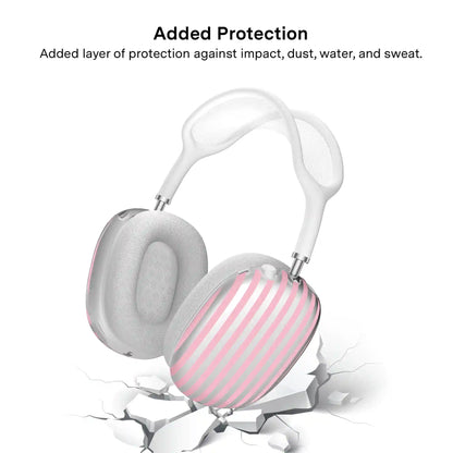Pink Chrome Stripes AirPod Max Case